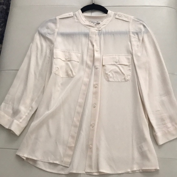 Madewell Tops - Madewell Silk dressy cream button down.